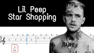 Star shopping  Lil Peep  Easy Guitar Tabs [upl. by Tani]