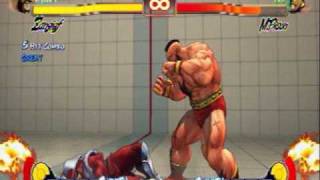 Street Fighter 4 Zangief Combos [upl. by Aneerol]