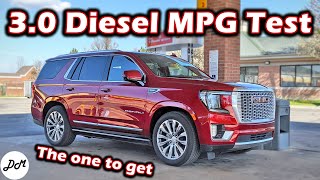 2021 GMC Yukon Denali Duramax Diesel – MPG Test  Realworld Highway Range [upl. by Sussman]