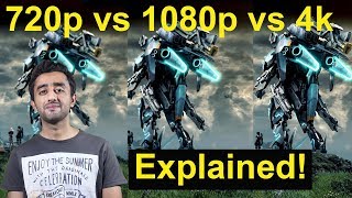 720p vs 1080p vs 4k Video Results Explained UrduHindi [upl. by Wolram]