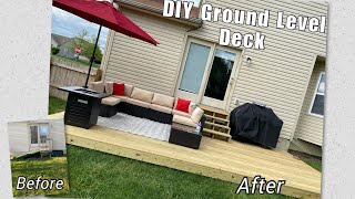 Easy DIY floating ground level deck for beginners [upl. by Doowron]