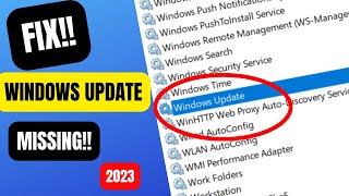 Windows Update Service Missing How to Fix 2023 [upl. by Emmanuel]