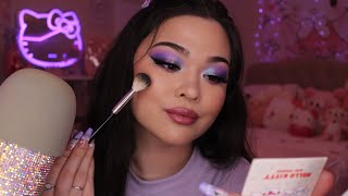 ASMR Doing My Makeup  Testing New Products 💜 [upl. by Atalya]