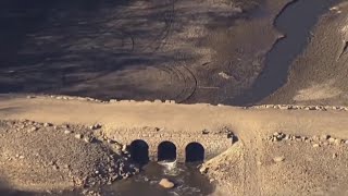 Underwater for decades stone bridge from 1800s emerges after NJ reservoir emptied  NBC New York [upl. by Rasaec190]