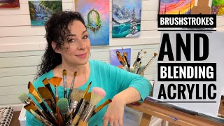 How To BRUSHSTROKES amp BLENDING  ACRYLIC 🎨 [upl. by Modie908]