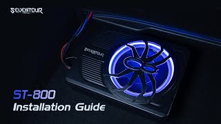 How to install Seventour Under Seat Powered Car Subwoofer ST800 [upl. by Derte]