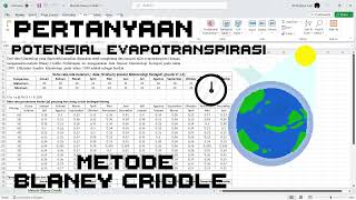 Contoh Perhitungan ETo Potensial EVAPOTRANSPIRASI dengan METODE BLANEY CRIDDLE EXCEL [upl. by Auohc]