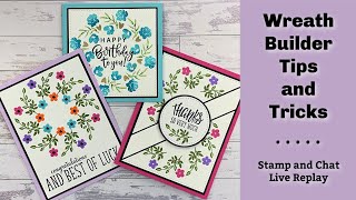 Wreath Builder Tips and Tricks  Stamp and Chat Live [upl. by Rosenquist]