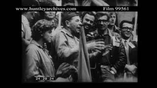 Emil Zatopek requests invading countries be banned from the Olympics 1968 Archive film 99561 [upl. by Rouvin]