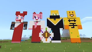 【マイクラ】6時のおやつ村にメンバー全員のでっかいキャラ作るドッキリしてみたら大成功したwwwww【6時のおやつ】 [upl. by Laurinda]