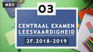 Facet oefenen Nederlands mbo 2F  Nederlands leesvaardigheid oefenen  Centraal examen Nederlands 2F [upl. by Anerbes]