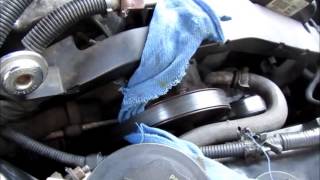 Serpentine Belt removal using a rag Duratec Engine [upl. by Eniamrej513]