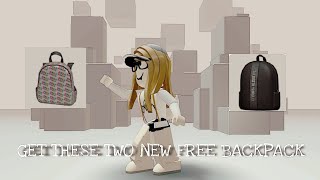 GET THESE NEW FREE BACKPACK IN ROBLOX😍🤭 [upl. by Forta]