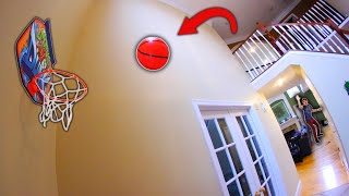 INSANE BASKETBALL TRICK SHOT ACROSS MY HOUSE [upl. by Eigna]