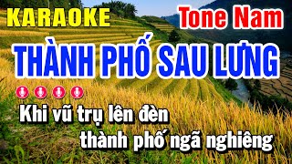 Karaoke Thành Phố Sau Lưng Tone Nam  Dm Rê  Nhạc Sống  Huỳnh Lê [upl. by Ysak]