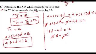 10th class arithmetic progression 8 [upl. by Ahto]