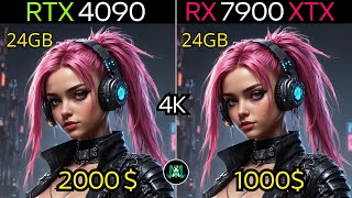 RTX 4090 VS RX 7900 XTX  4K GAMING TEST [upl. by Elohc]