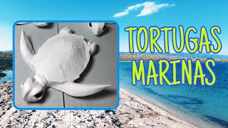 Como hacer Tortugas Marinas de Cartón y Papel MacheHow to make cardboard sea turtles [upl. by Treblihp]