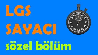 LGS Deneme Sayacı  1 Oturum Sözel Bölüm  75 Dakika [upl. by Otrebmuh994]