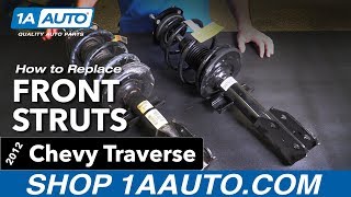 How to Replace Install Front Struts 0912 Chevy Traverse [upl. by Nannoc]