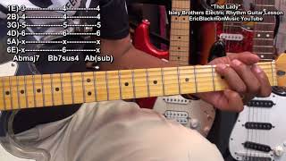 How To Play WHOS THAT LADY Isley Brothers Guitar Lesson  Funk Strumming EricBlackmonGuitar [upl. by Jabon]