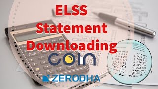 ELSS statement Downloading from ZerodhaCoin 80C Tax Saving [upl. by Uhthna]