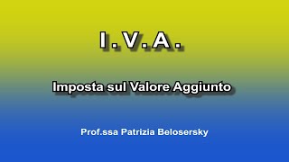 IVA Imposta sul Valore Aggiunto [upl. by Dreyer]