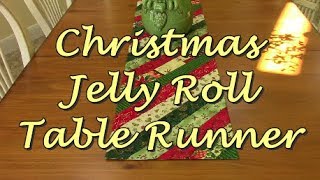 Christmas Jelly Roll Table Runner  The Sewing Room Channel [upl. by Niall]