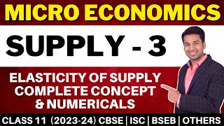 Elasticity of Supply  COMPLETE  Supply  3  Class 11  Micro Economics  CA Parag Gupta [upl. by Zink927]