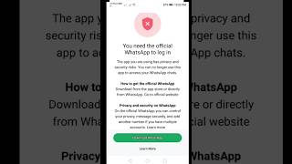 You need the official whatsapp to use this account  gb Whatsapp login problem shorts [upl. by Hindorff343]