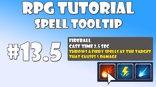 135 Unity RPG Tutorial  Spell Tooltip [upl. by Ries936]