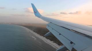 Jetairfly B737800 OOJAU quotExcellencequot sunset landing at EnfidhaHammamet Airport [upl. by Ardnuek68]