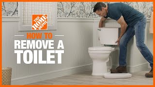 How to Remove a Toilet  Toilet Repair  The Home Depot [upl. by Rhett]