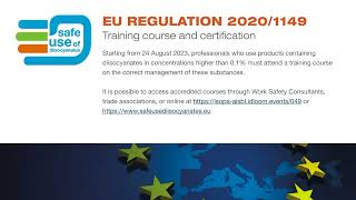 Diisocyanates everything you need to know about EU Regulation 20201149  Tover [upl. by Anirav]