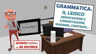 Grammatica  Il lessico denotazione e connotazione sinonimi e contrari [upl. by Callahan535]