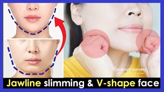 How to make Jawline slimming V shape face Slim face with Face Exercises and Massages [upl. by Iztim357]