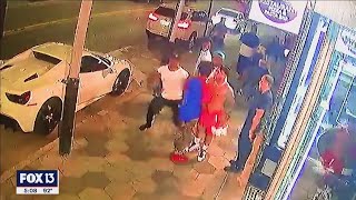 Deadly punch caught on video outside Ybor City bar [upl. by Annatsirhc]