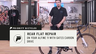 ALFINE 11 REAR FLAT REPAIR WITH GATES CARBON DRIVE [upl. by Enelia]