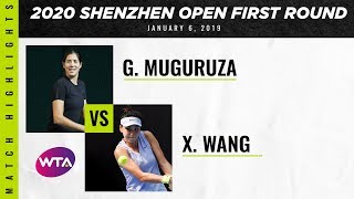 Garbiñe Muguruza vs Wang Xinyu  2020 Shenzhen Open First Round  WTA Highlights [upl. by Yelich]