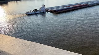 Mississippi Delta Towboat Flanking Movement [upl. by Adnirb265]