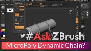 AskZBrush  quotHow can I make a chain with MicroPoly and Dynamicsquot [upl. by Shirline]