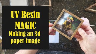 UV Resin Magic Making a paper 3d art work [upl. by Adnilim]