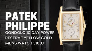 Patek Philippe Gondolo 10 Day Power Reserve Yellow Gold Mens Watch 5100j Review  SwissWatchExpo [upl. by Danila955]