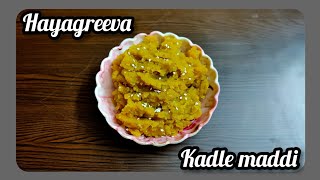 Hayagreeva  chana dal sweet  ಕಡ್ಲೆ ಮಡ್ಡಿ  ಹಯಗ್ರೀವ [upl. by Gies]