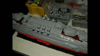 COBI 3083 Yamato modified with LEGO  Space Battleship Yamato moc [upl. by Dorey833]