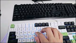 AULA F87PRO 그레이축 타건 CORSAIR K60 RGB PRO LP 비교 [upl. by Kyred]