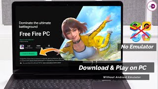 Free Fire Install on Windows  Download amp Play on PC Without Android Emulator [upl. by Fleischer]