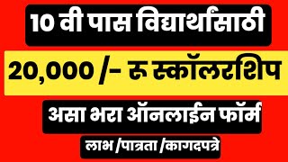 10 वी पास 20 हजार स्कालरशिप  how to apply vidyadhan scholarship 2024  vidyadhan scholarship 2024 [upl. by Mraz]