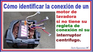 Motor de lavadora arranque sin interruptor centrífugo Connect motor without its centrifugal switch [upl. by Elacsap96]