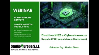 Direttiva NIS2 e Cybersecurity [upl. by Melantha116]